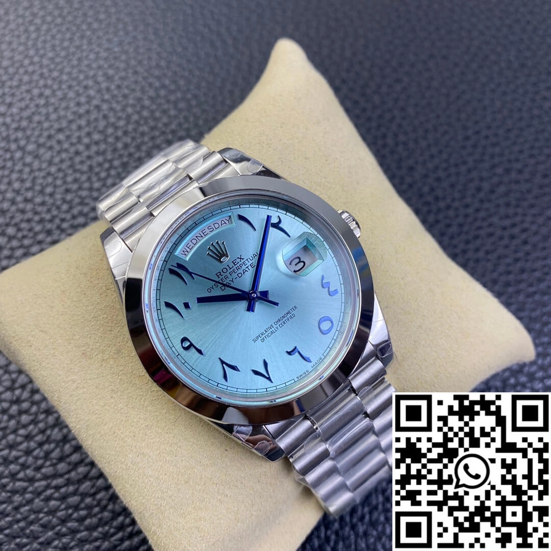 Rolex Day Date BP Factory Middle East Customization Stainless Steel Ice Blue Dial Durable 972