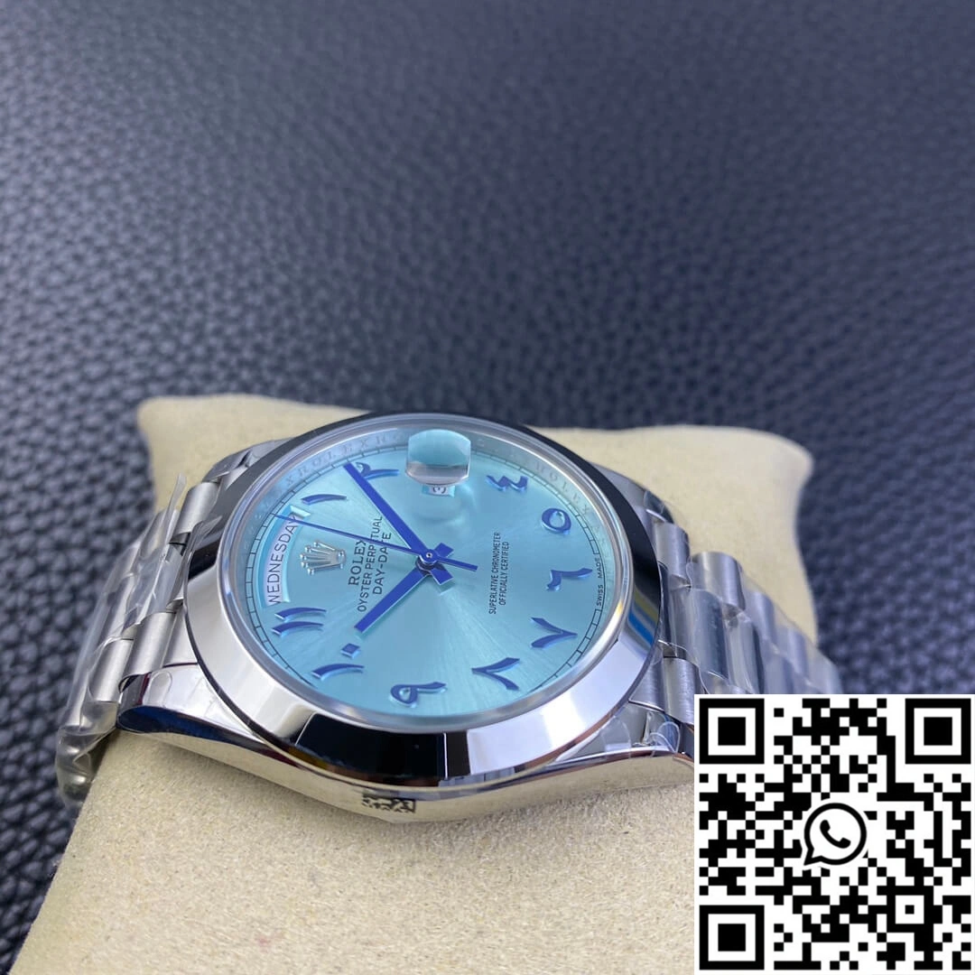 Rolex Day Date BP Factory Middle East Customization Stainless Steel Ice Blue Dial Durable 972