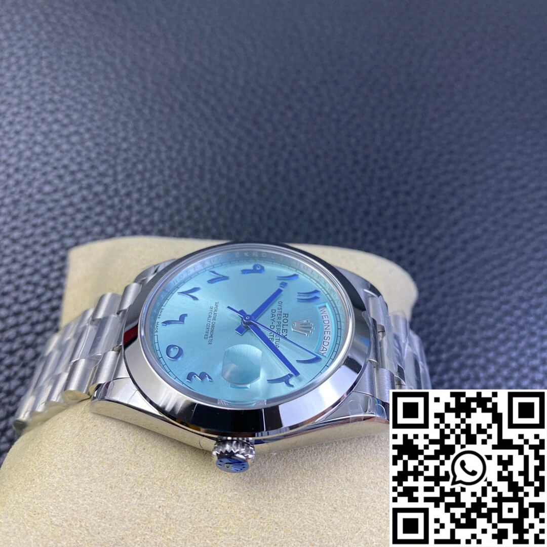 Rolex Day Date BP Factory Middle East Customization Stainless Steel Ice Blue Dial Durable 972
