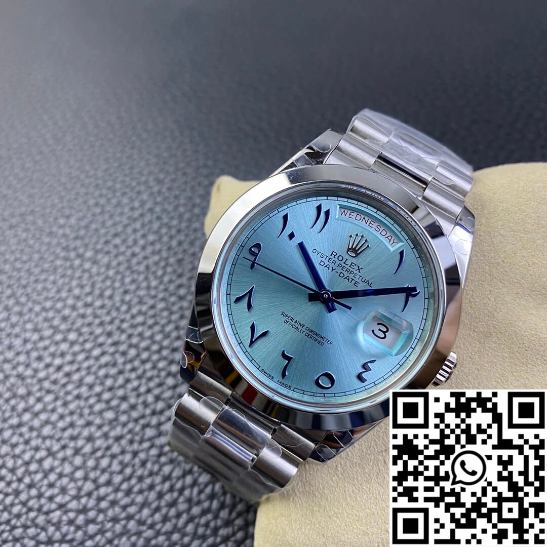 Rolex Day Date BP Factory Middle East Customization Stainless Steel Ice Blue Dial Durable 972