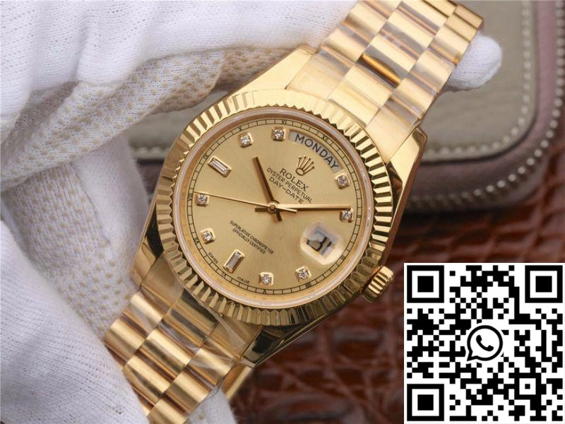 Rolex Day-Date II 218238 40MM EW Factory 18K Yellow Gold Dial Elegant 988