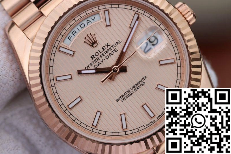 Durable Rolex Day Date II 228235 40mm EW Factory Rosegold Dial 976