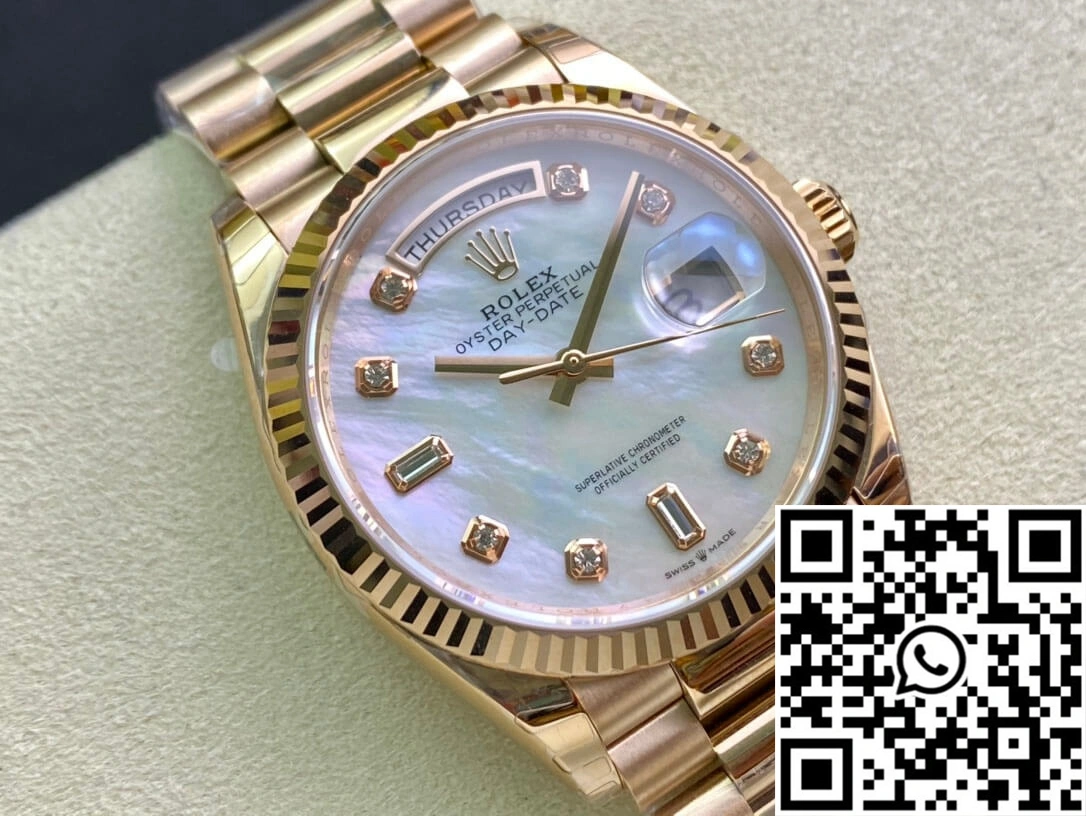 Rolex Day Date M128235-0029 EW Factory White Mother-Of-Pearl Dial Packable 936