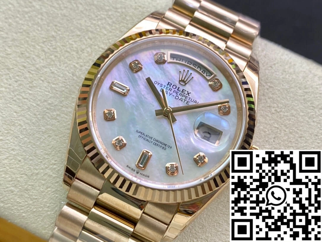 Rolex Day Date M128235-0029 EW Factory White Mother-Of-Pearl Dial Packable 936