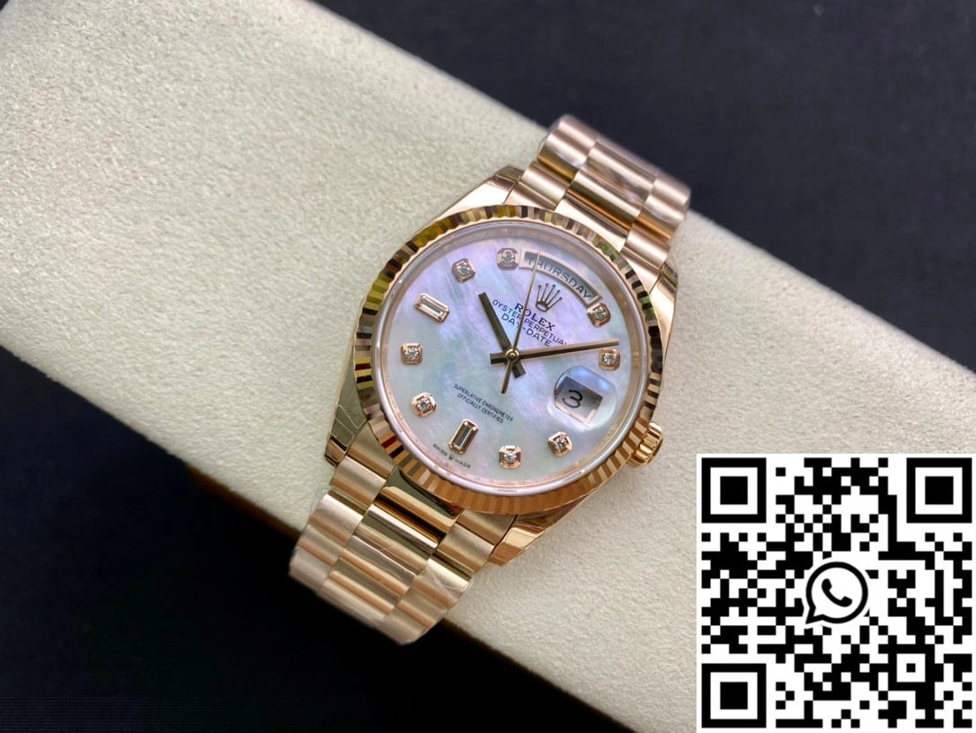 Rolex Day Date M128235-0029 EW Factory White Mother-Of-Pearl Dial Packable 936