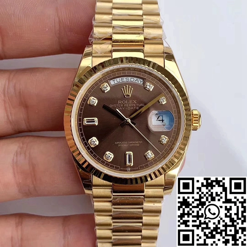 Rolex Day-Date M128238-0022 Yellow Gold EW Factory Gray Dial Compact 1002