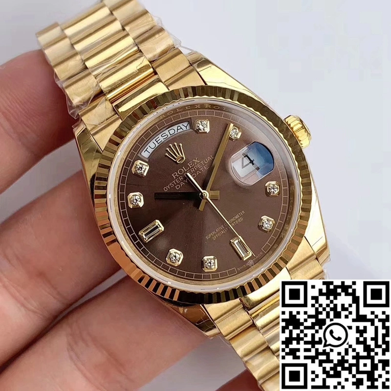 Rolex Day-Date M128238-0022 Yellow Gold EW Factory Gray Dial Compact 1002