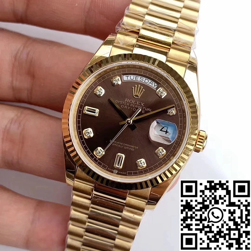Rolex Day-Date M128238-0022 Yellow Gold EW Factory Gray Dial Compact 1002