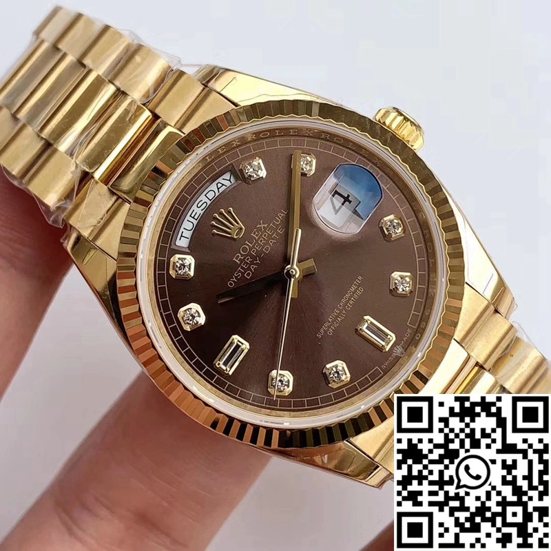 Rolex Day-Date M128238-0022 Yellow Gold EW Factory Gray Dial Compact 1002