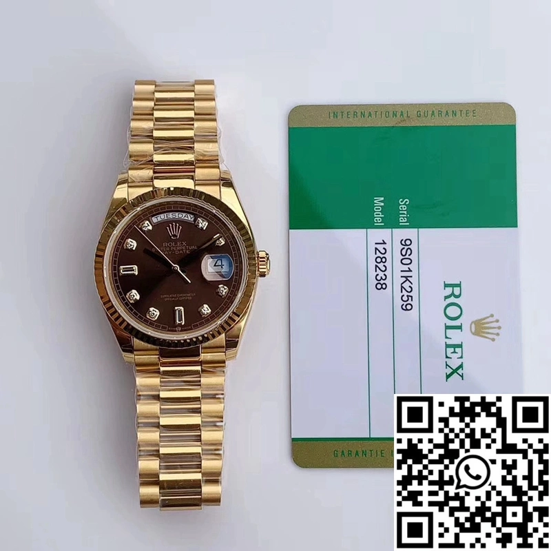 Rolex Day-Date M128238-0022 Yellow Gold EW Factory Gray Dial Compact 1002