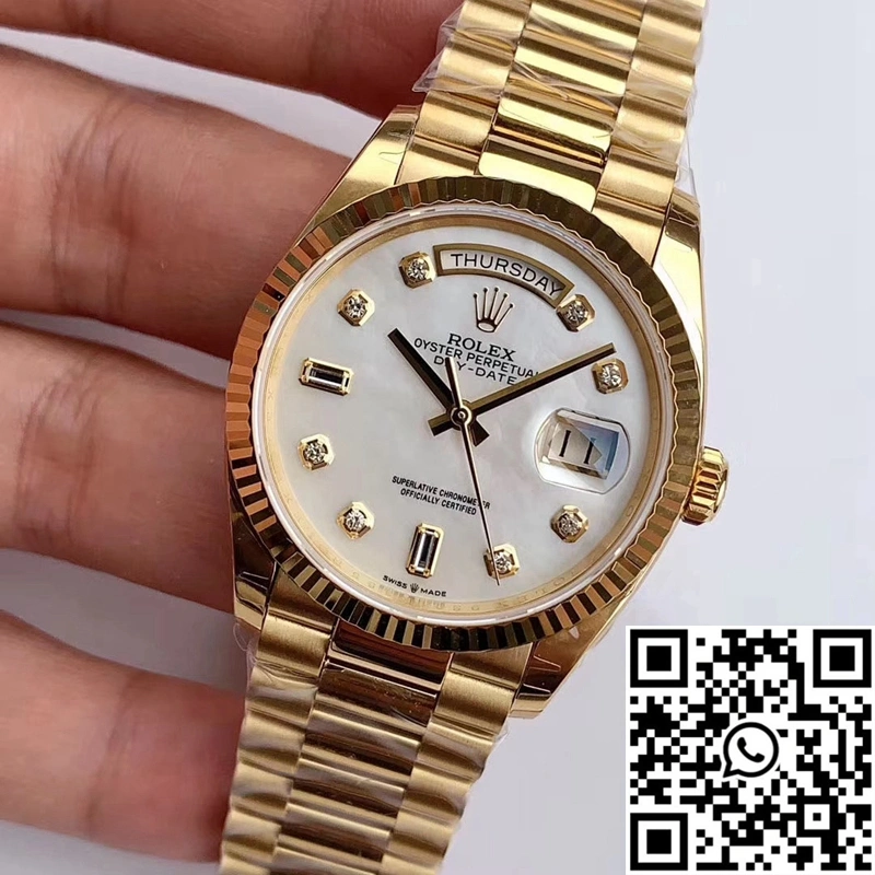 Rolex Day-Date M128238 EW Factory White Dial Diamond Time Scale Thermal 945