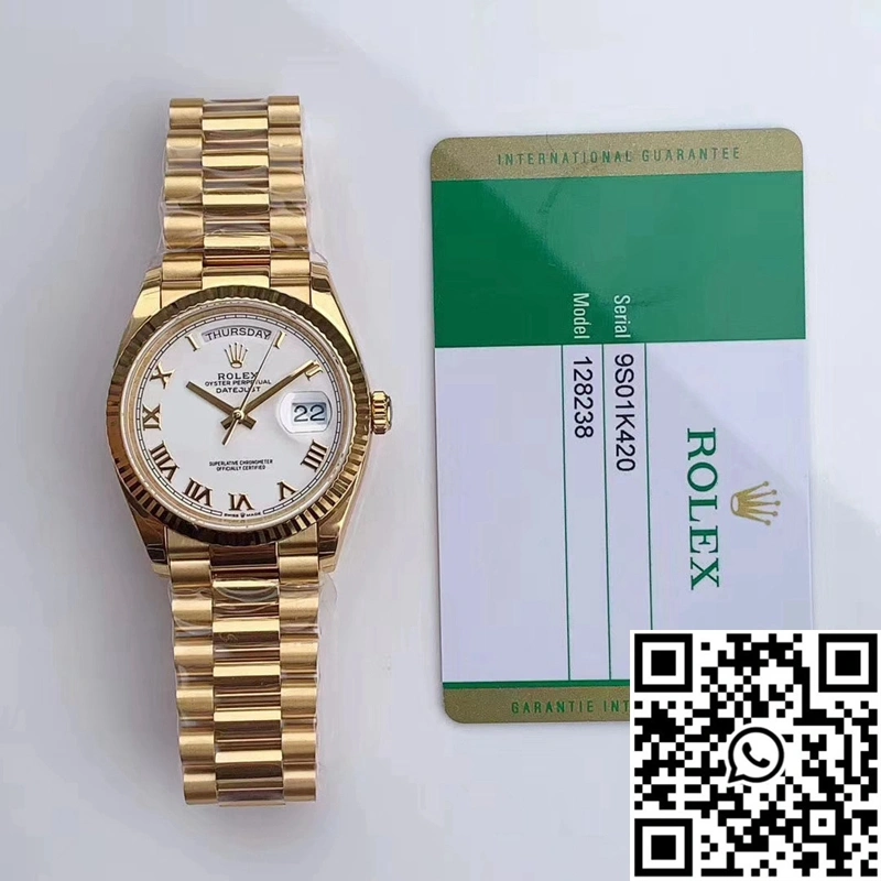 Rolex Day-Date M128238 EW Factory White Dial Roman Time Scale SmartChoice 1008
