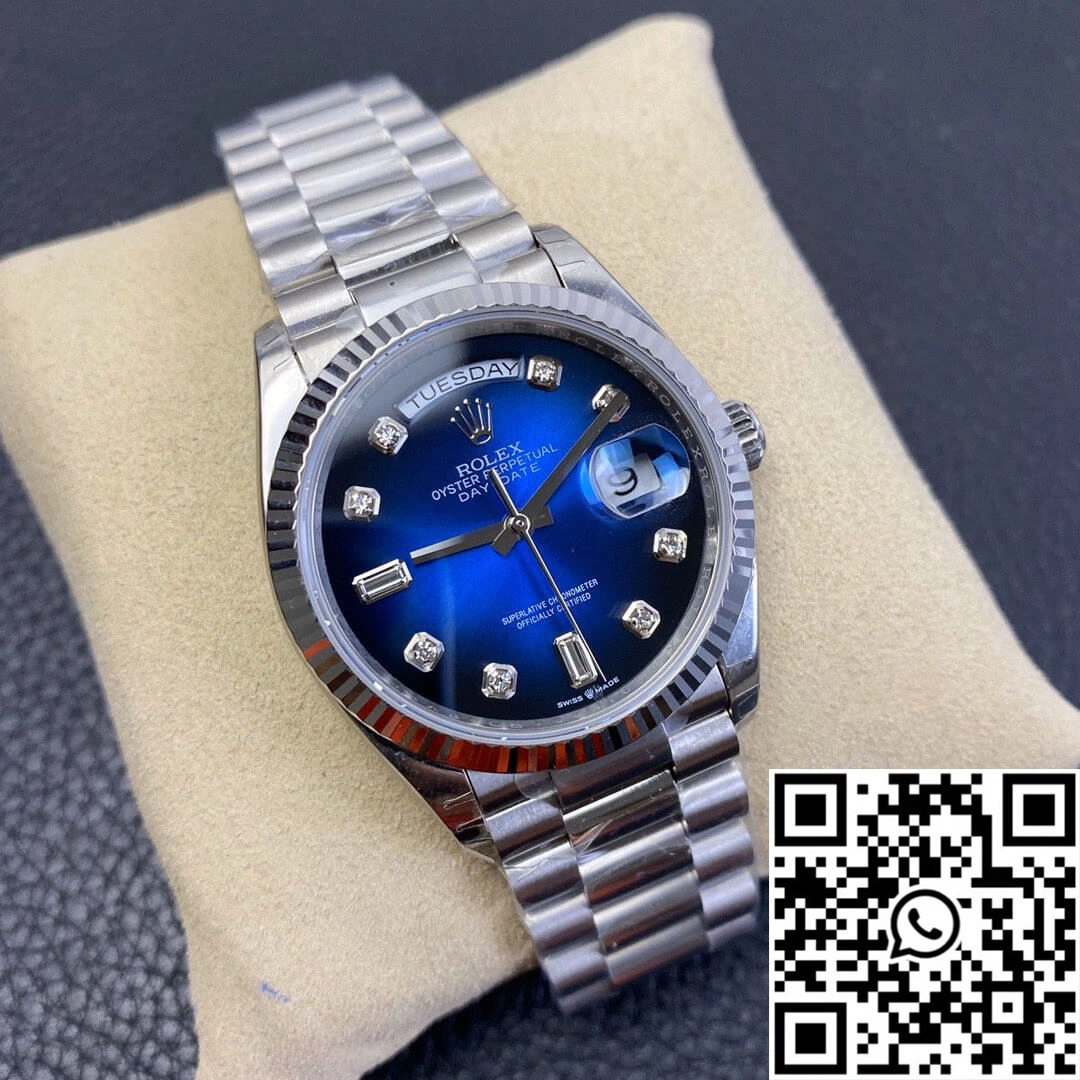HighQuality Rolex Day-Date M128239-0023 EW Factory Diamond Gradient Blue Dial 1022