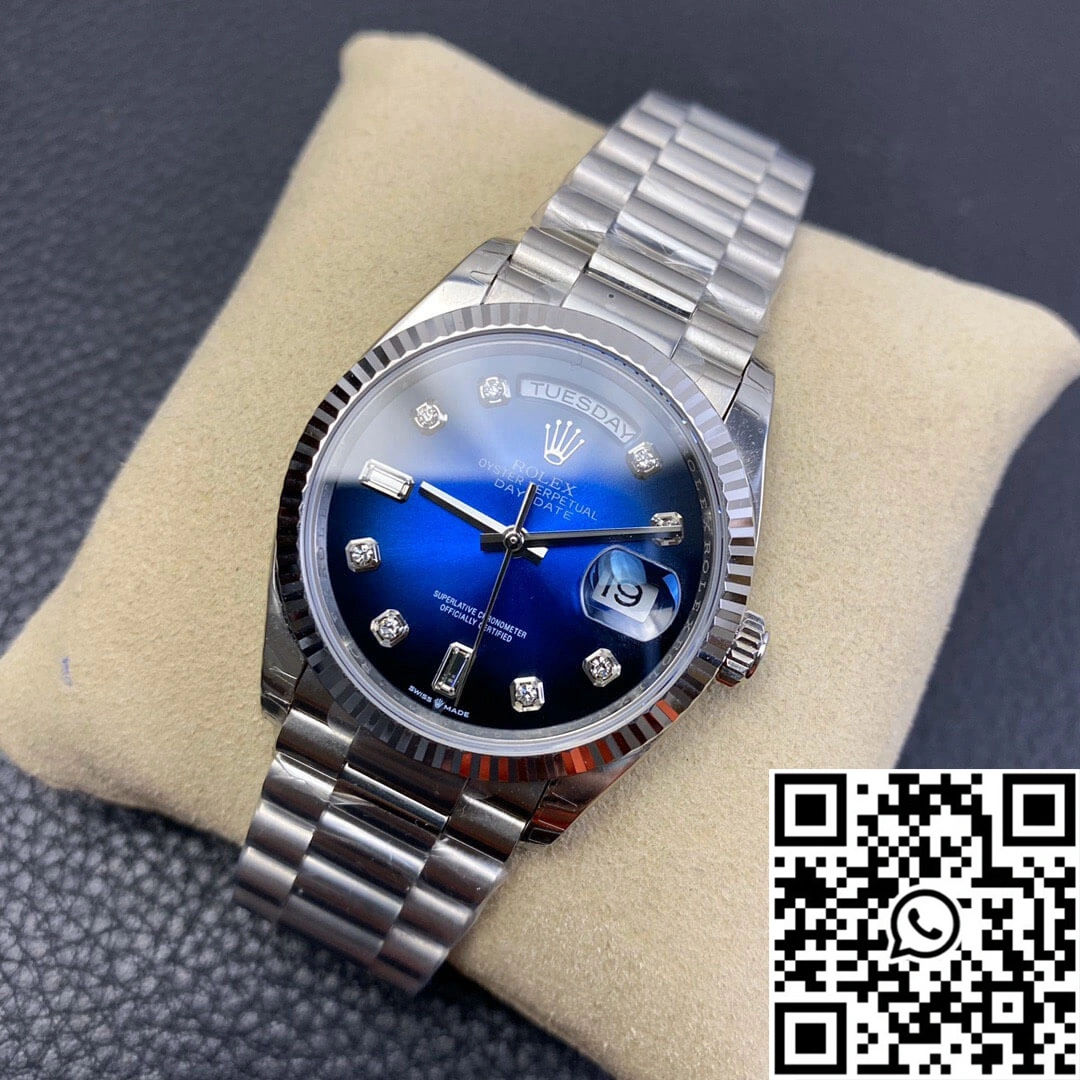 HighQuality Rolex Day-Date M128239-0023 EW Factory Diamond Gradient Blue Dial 1022