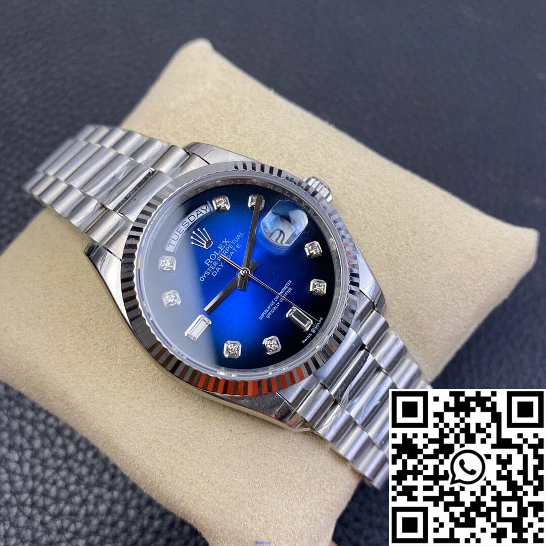 HighQuality Rolex Day-Date M128239-0023 EW Factory Diamond Gradient Blue Dial 1022