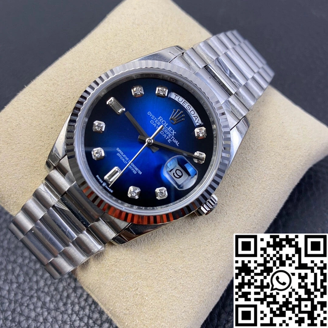 HighQuality Rolex Day-Date M128239-0023 EW Factory Diamond Gradient Blue Dial 1022