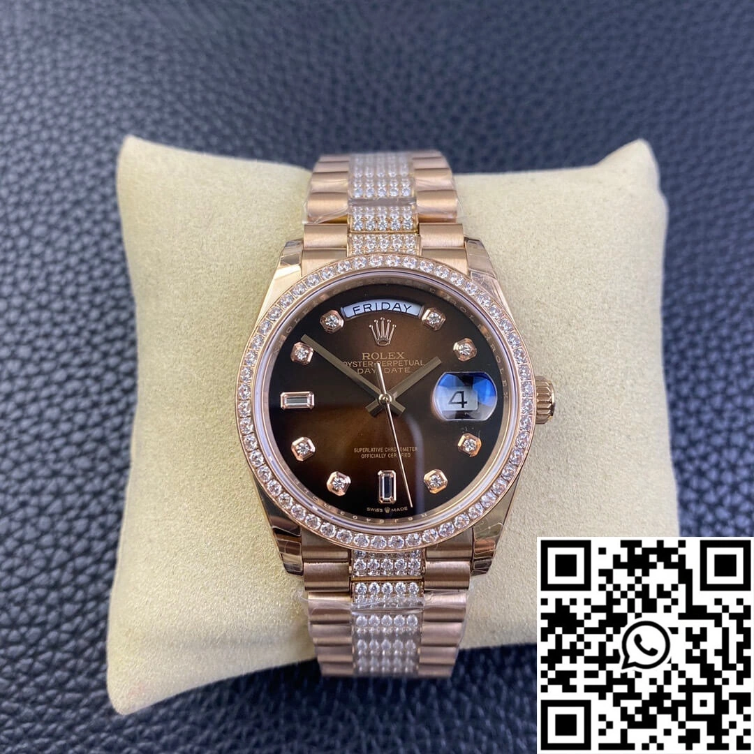Rolex Day Date M128345rbr-0041 EW Factory Diamond Strap Comfortable 996