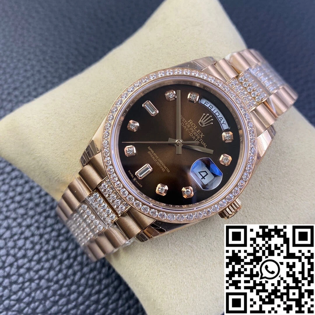 Rolex Day Date M128345rbr-0041 EW Factory Diamond Strap Comfortable 996
