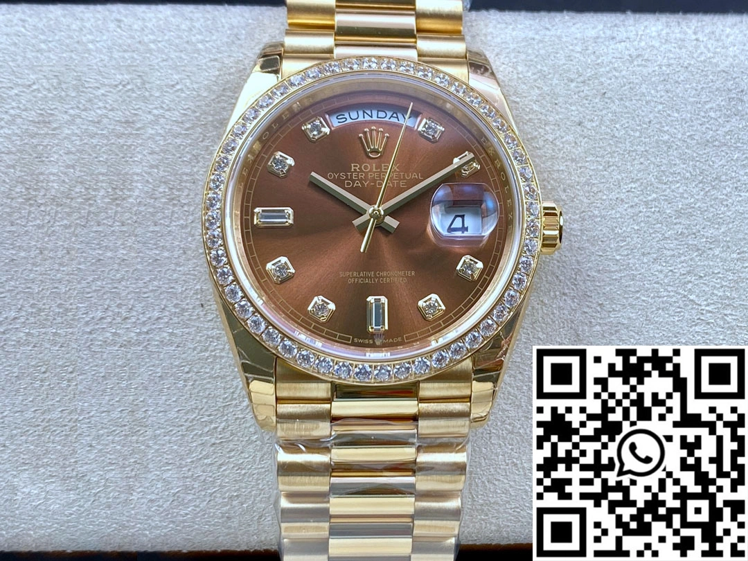 ModernLook Rolex Day Date M128348RBR-0005 EW Factory Brown Dial 895