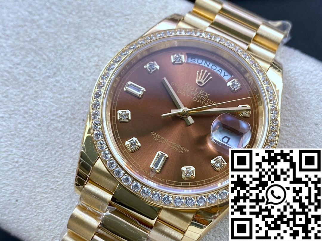 ModernLook Rolex Day Date M128348RBR-0005 EW Factory Brown Dial 895