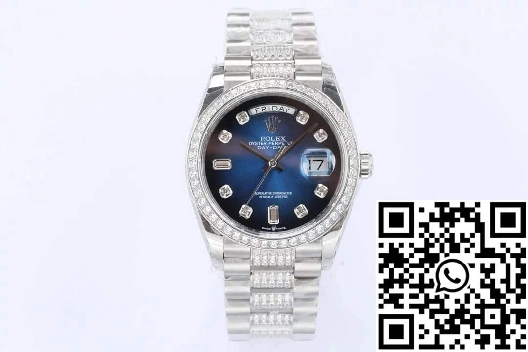 Sporty Rolex Day Date M128349RBR-0016 EW Factory Diamond Bezel 923