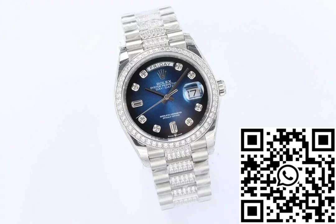Sporty Rolex Day Date M128349RBR-0016 EW Factory Diamond Bezel 923