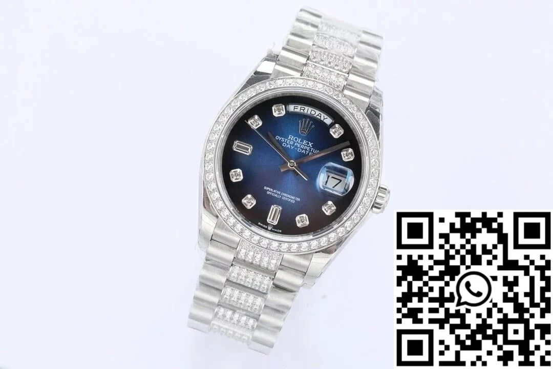 Sporty Rolex Day Date M128349RBR-0016 EW Factory Diamond Bezel 923