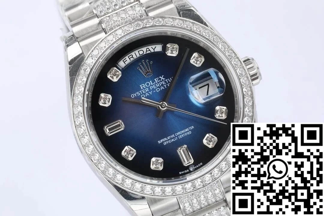 Sporty Rolex Day Date M128349RBR-0016 EW Factory Diamond Bezel 923