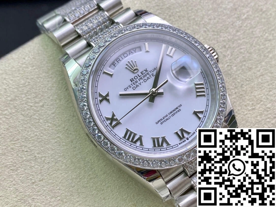 Rolex Day Date M128349RBR-0026 EW Factory Diamond-Set Bezel Stretchable 990