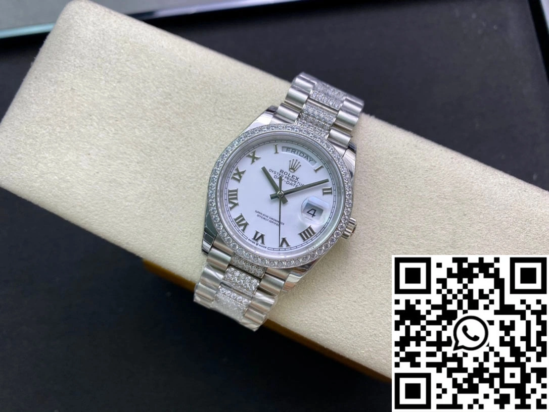 Rolex Day Date M128349RBR-0026 EW Factory Diamond-Set Bezel Stretchable 990
