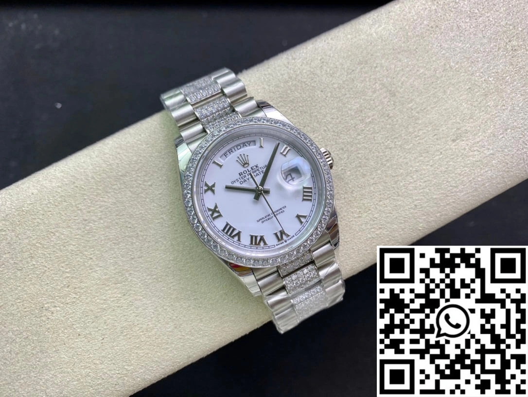 Rolex Day Date M128349RBR-0026 EW Factory Diamond-Set Bezel Stretchable 990