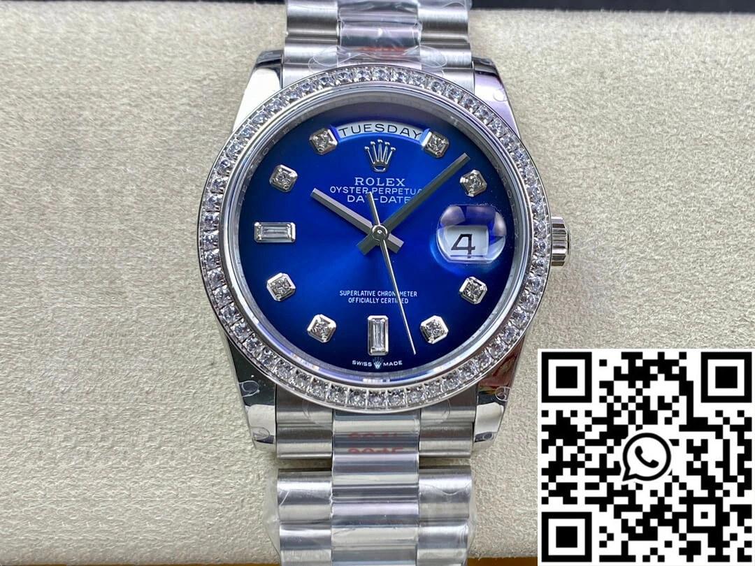 Rolex Day Date M128396TBR-0008 36MM GM Factory Diamond Blue Dial Practical 971