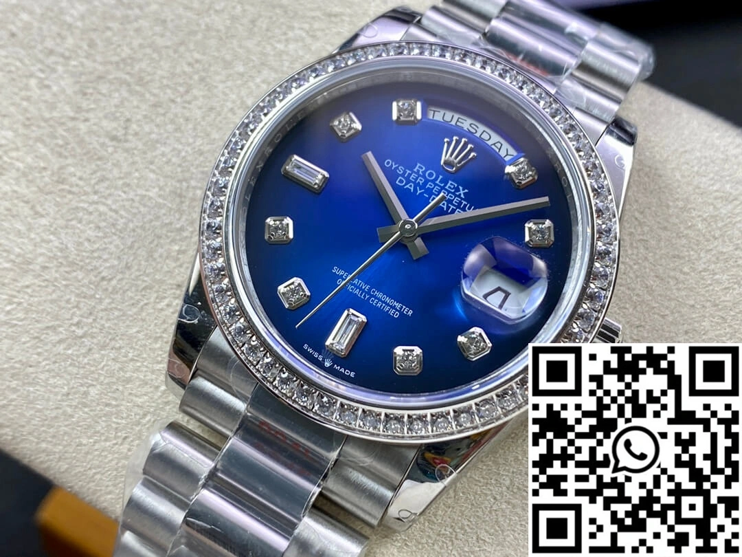 Rolex Day Date M128396TBR-0008 36MM GM Factory Diamond Blue Dial Practical 971