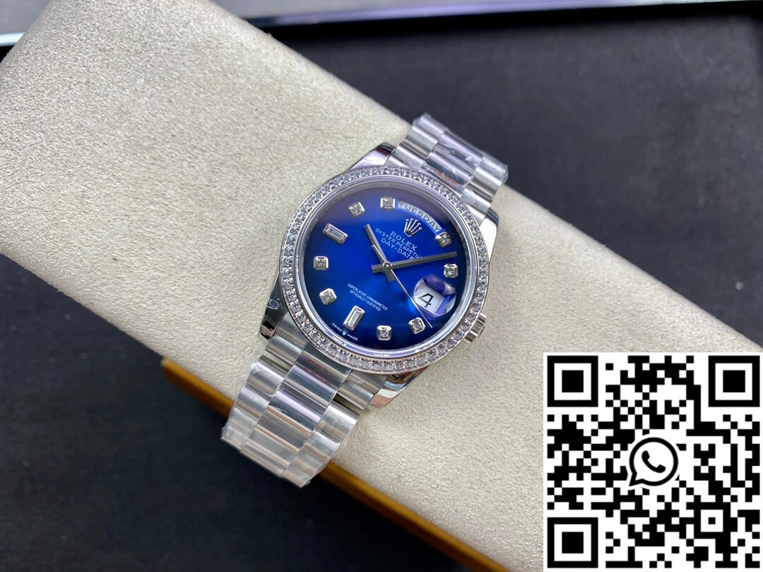 Rolex Day Date M128396TBR-0008 36MM GM Factory Diamond Blue Dial Practical 971