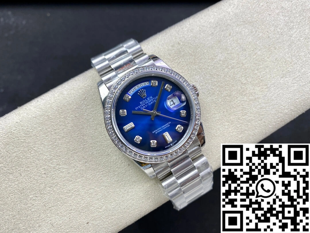 Rolex Day Date M128396TBR-0008 36MM GM Factory Diamond Blue Dial Practical 971