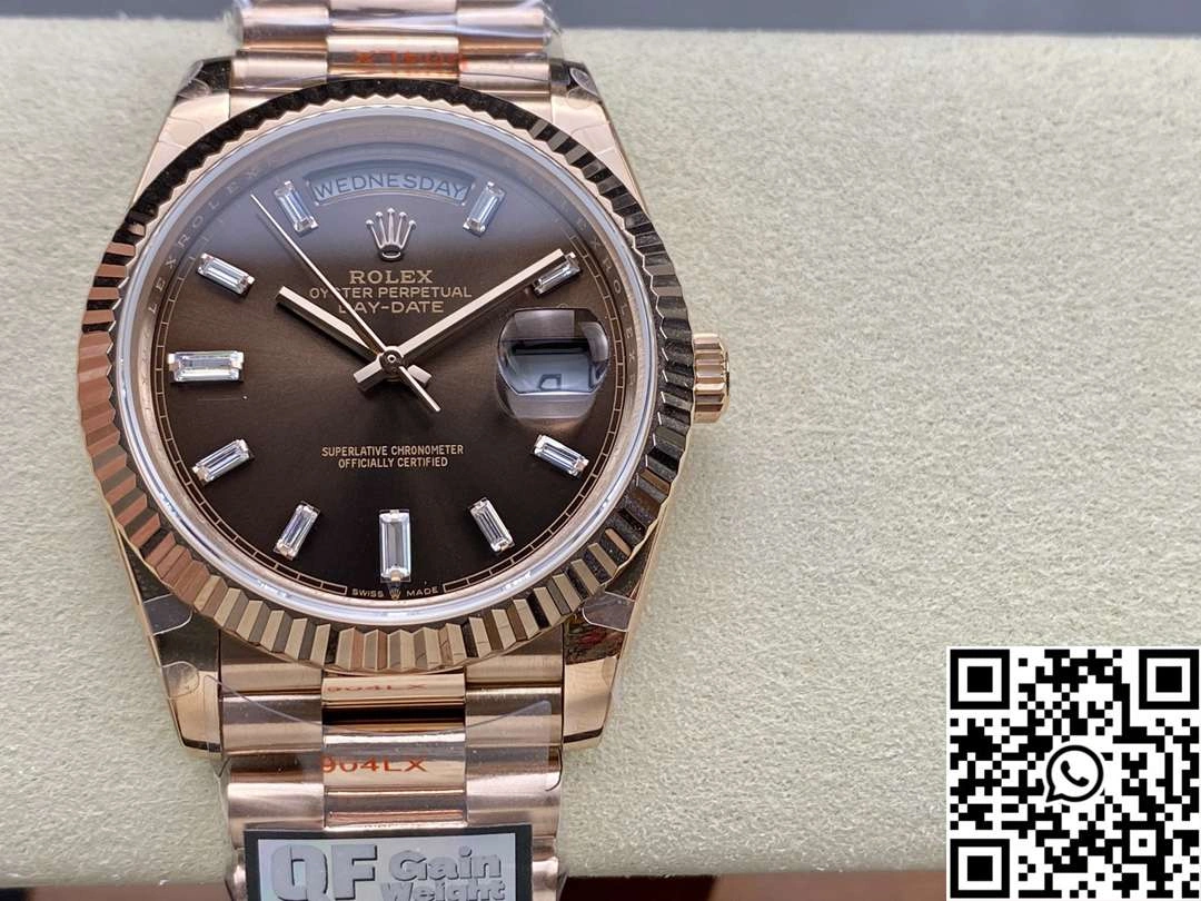Rolex Day Date M228235-0003 QF Factory v5 Tungsten Steel Chocalate Dial Breathable 947