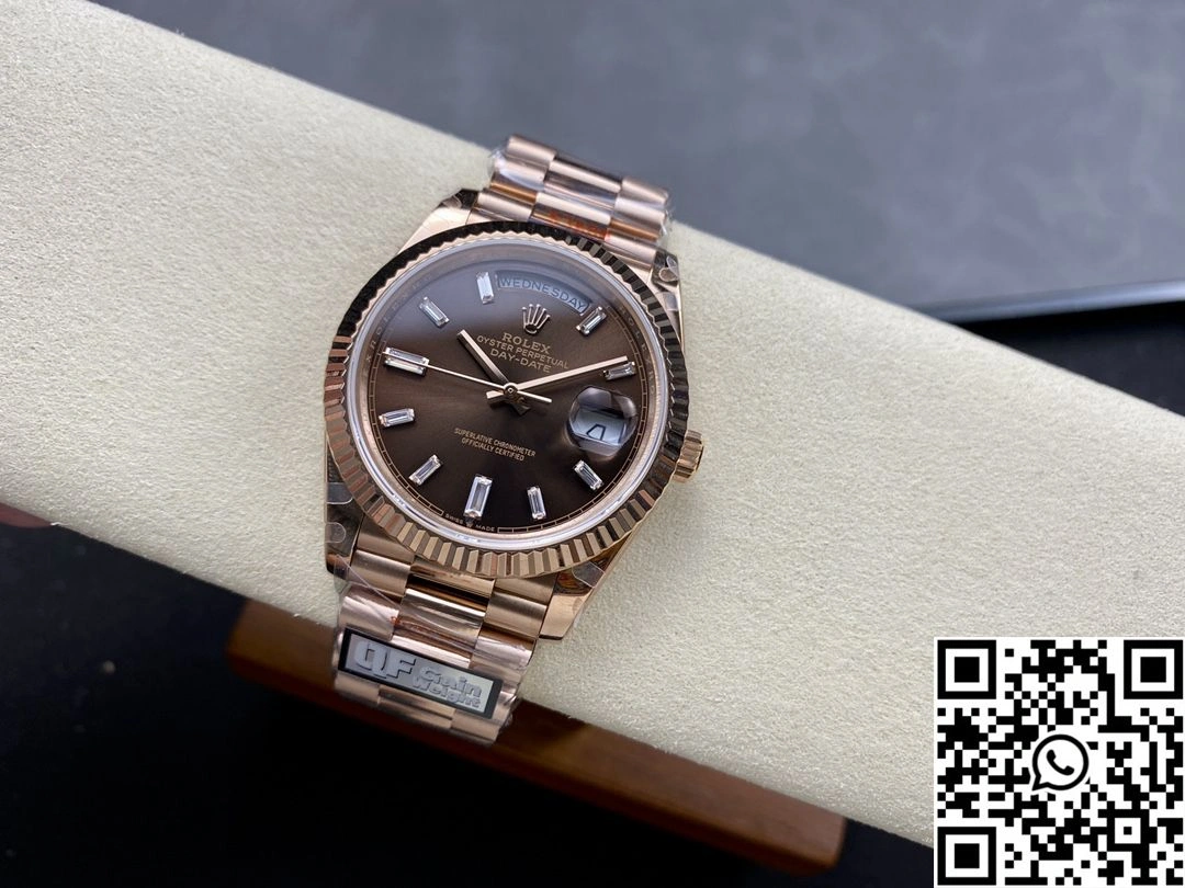 Rolex Day Date M228235-0003 QF Factory v5 Tungsten Steel Chocalate Dial Breathable 947