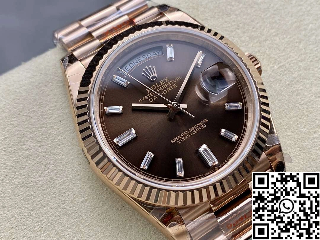 Rolex Day Date M228235-0003 QF Factory v5 Tungsten Steel Chocalate Dial Breathable 947