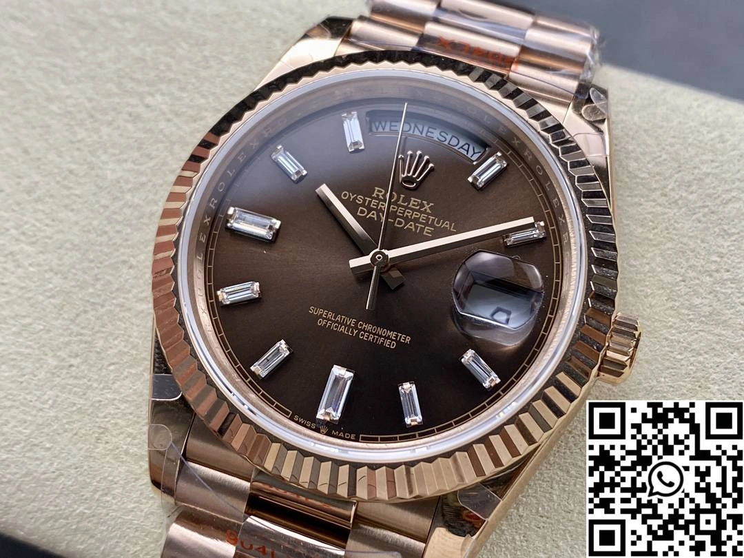 Rolex Day Date M228235-0003 QF Factory v5 Tungsten Steel Chocalate Dial Breathable 947