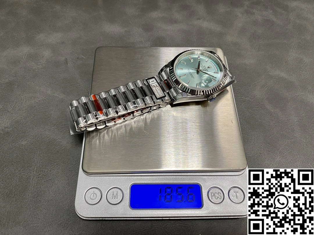 Rolex Day Date M228236-0006 QF Factory v5 Tungsten Steel Blue Dial FashionForward 1013