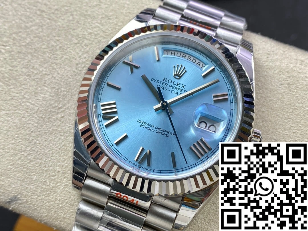 Flexible Rolex Day Date M228236-0012 EW Factory Blue Dial 939