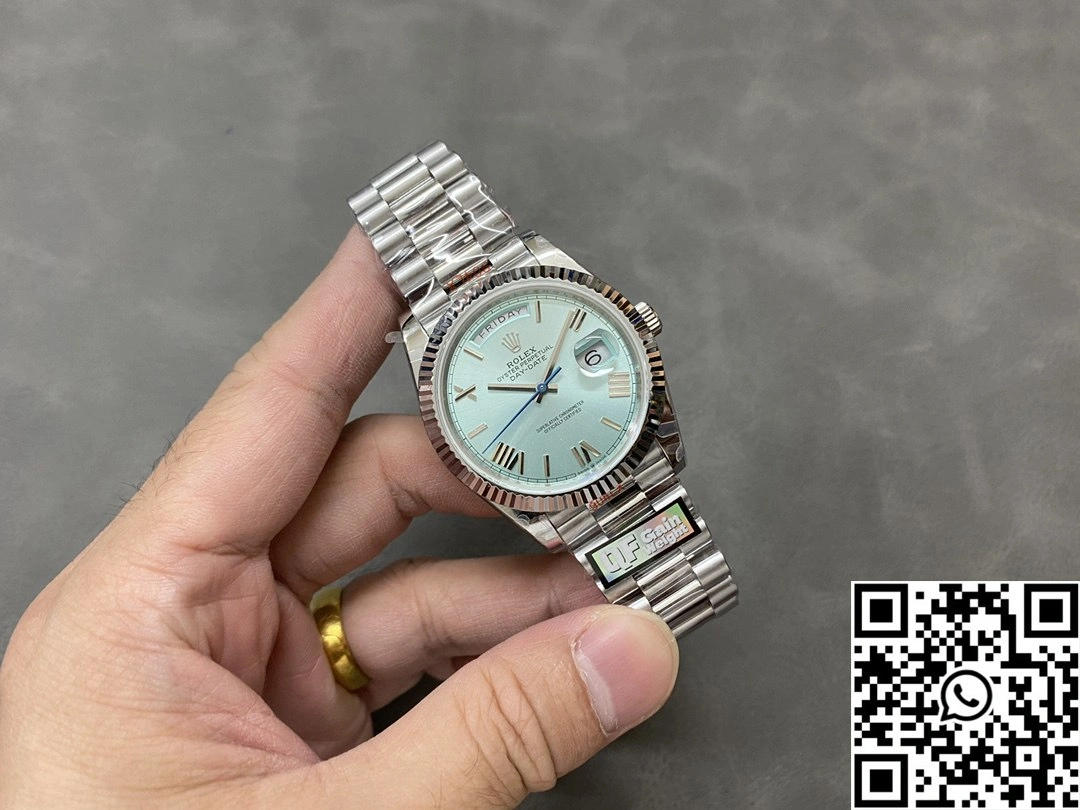 Rolex Day Date M228236-0012 QF Factory v5 Tungsten Steel Blue Dial Trendy 979