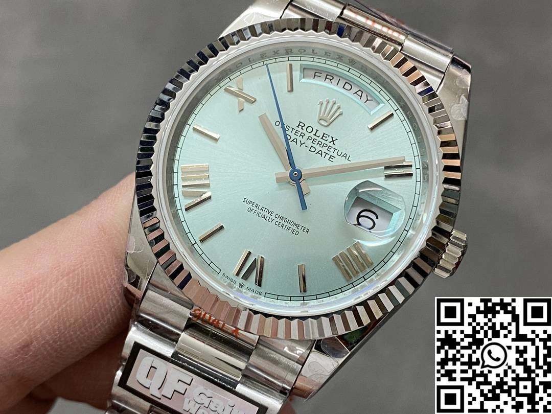 Rolex Day Date M228236-0012 QF Factory v5 Tungsten Steel Blue Dial Trendy 979