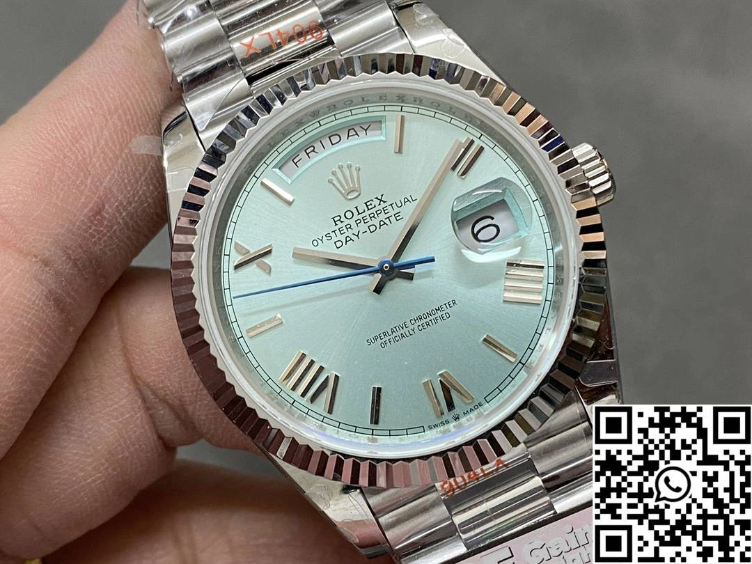 Rolex Day Date M228236-0012 QF Factory v5 Tungsten Steel Blue Dial Trendy 979