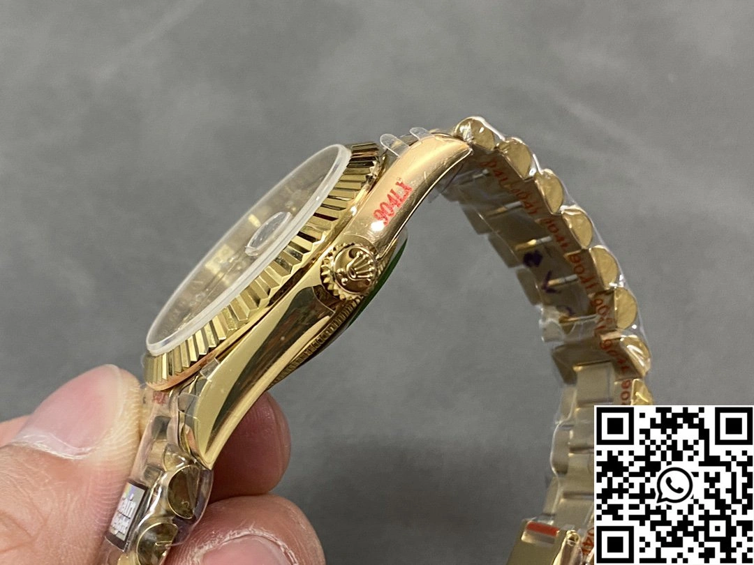 Rolex Day Date M228238-0005 QF Factory v5 Tungsten Steel Gold Dial Diamond Hourmarker SmoothTexture 983