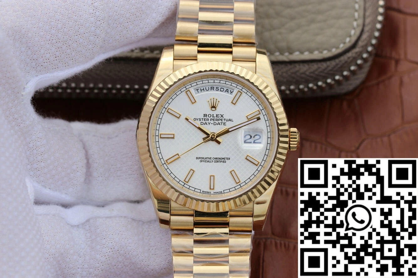 Comfortable Rolex Day-Date M228238-0008 EW Factory Silver Dial 1025