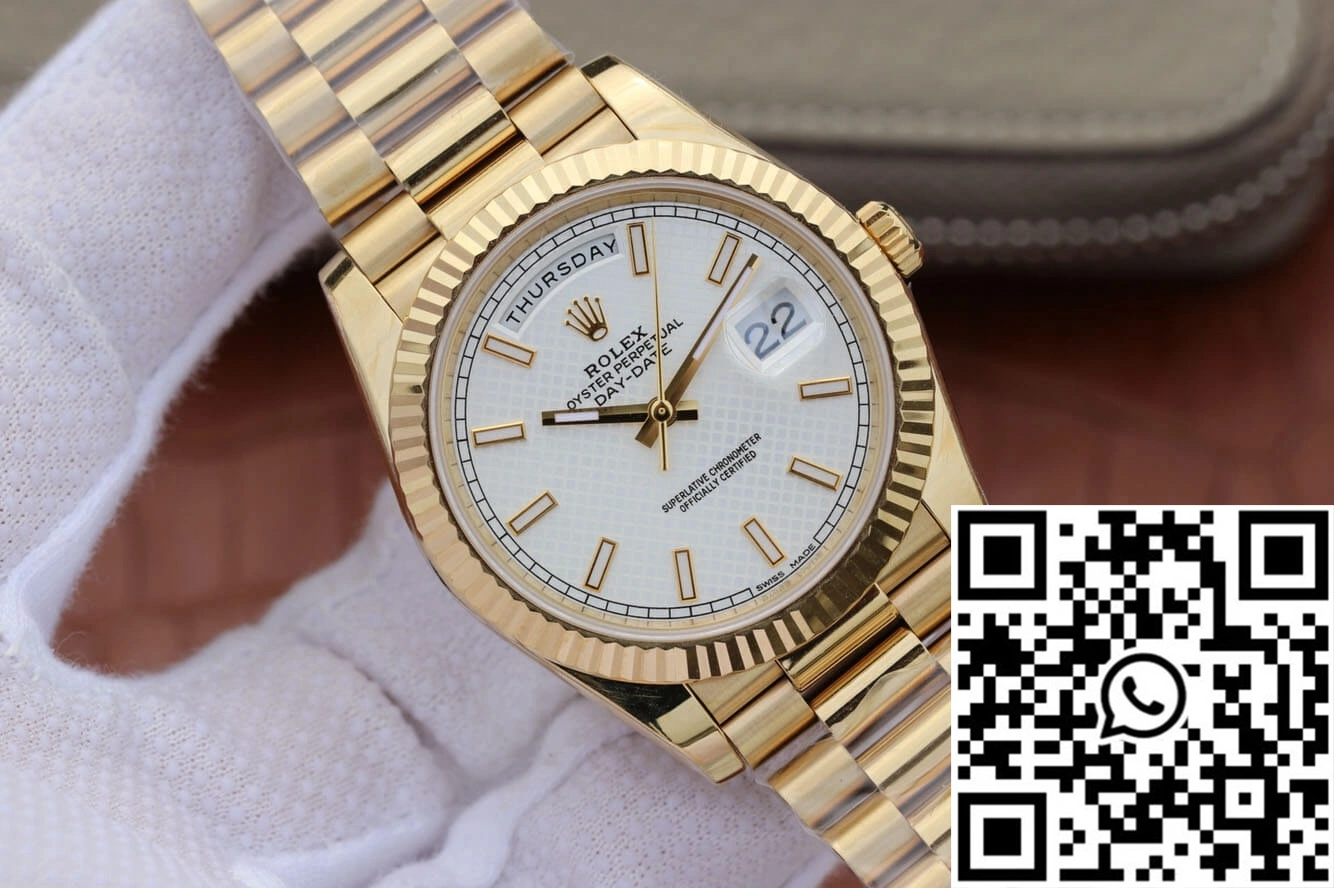 Comfortable Rolex Day-Date M228238-0008 EW Factory Silver Dial 1025