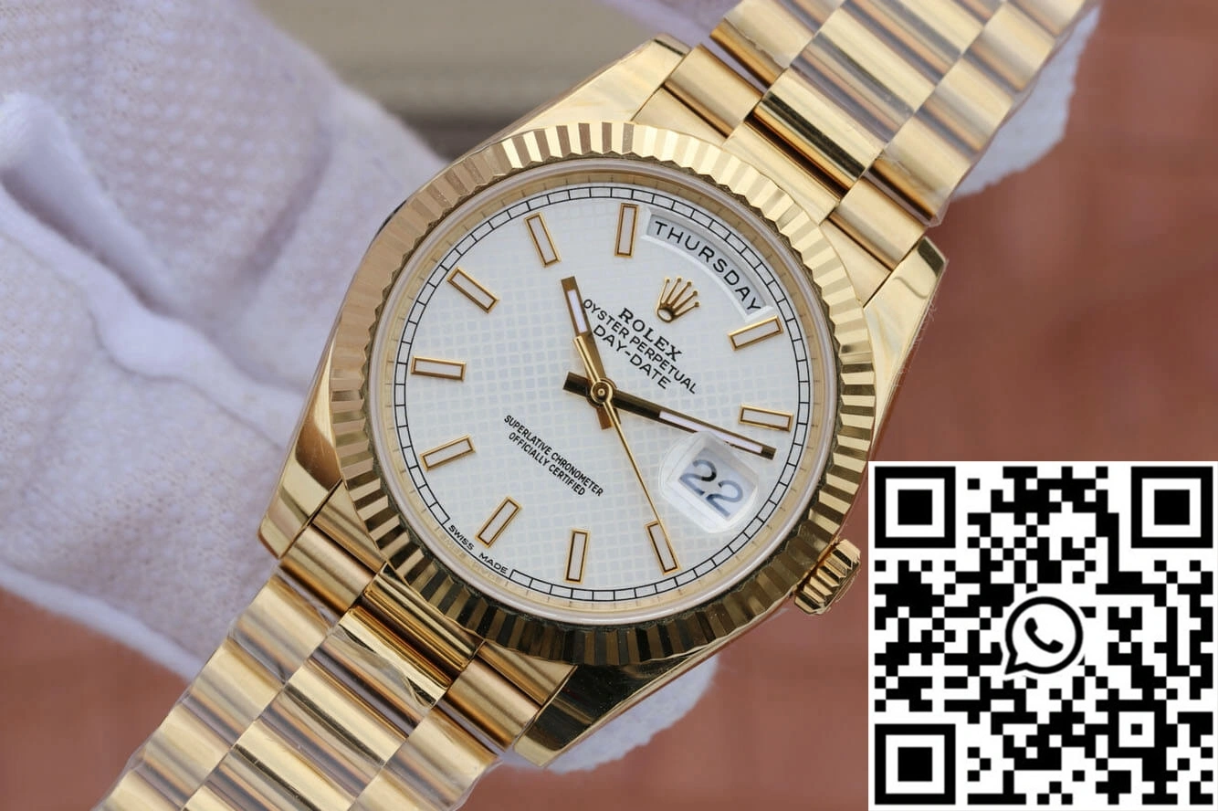 Comfortable Rolex Day-Date M228238-0008 EW Factory Silver Dial 1025
