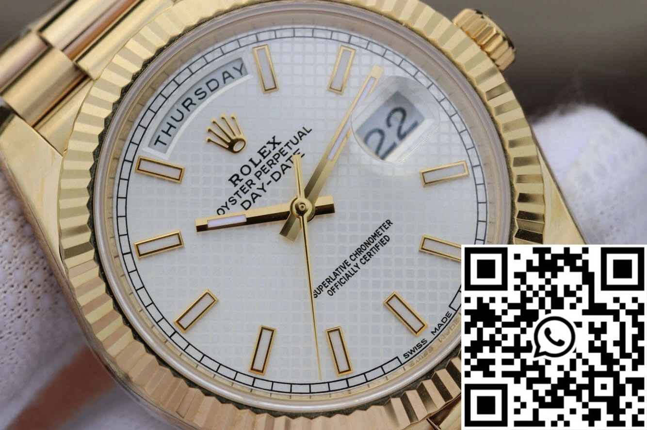 Comfortable Rolex Day-Date M228238-0008 EW Factory Silver Dial 1025