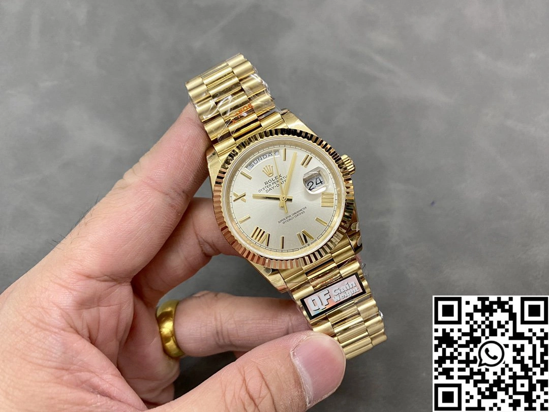 Contemporary Rolex Day Date M228238-0042 QF Factory v5 Tungsten Steel White Dial 1021